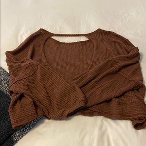 Oversized brown sweater